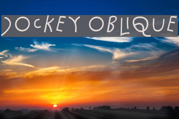 Jockey Oblique Font examples