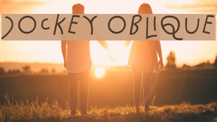 Jockey Oblique Font examples