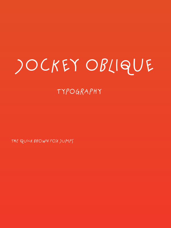 Jockey Oblique Poster