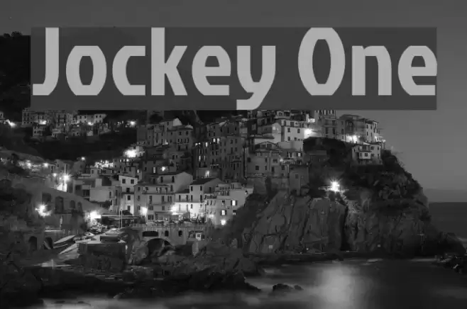 Jockey One Font examples
