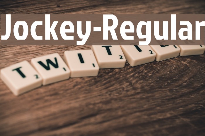 Jockey-Regular Font examples