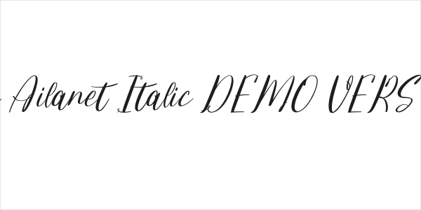 Joclin Ailanet Italic DEMO VERS Italic Logo