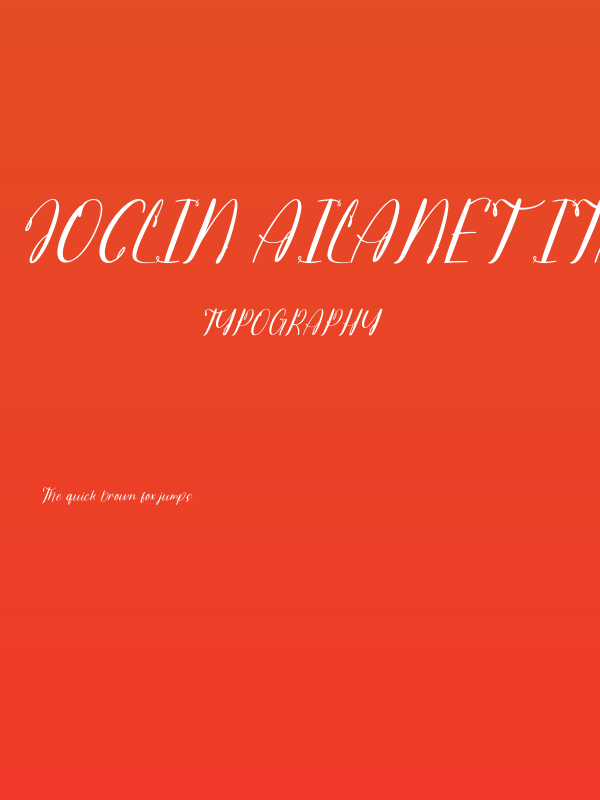 Joclin Ailanet Italic DEMO VERS Italic Poster