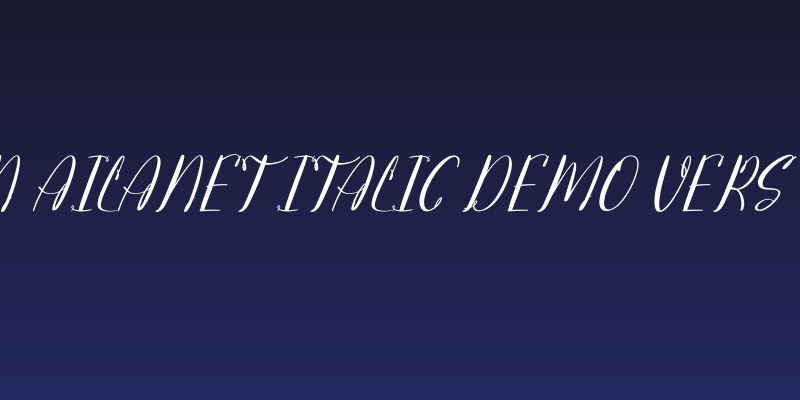 Joclin Ailanet Italic DEMO VERS Italic Social Header