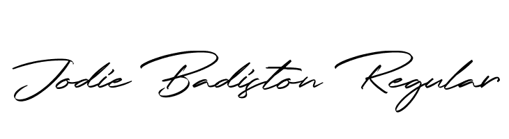 Jodie Badiston Regular  font caratteri gratis