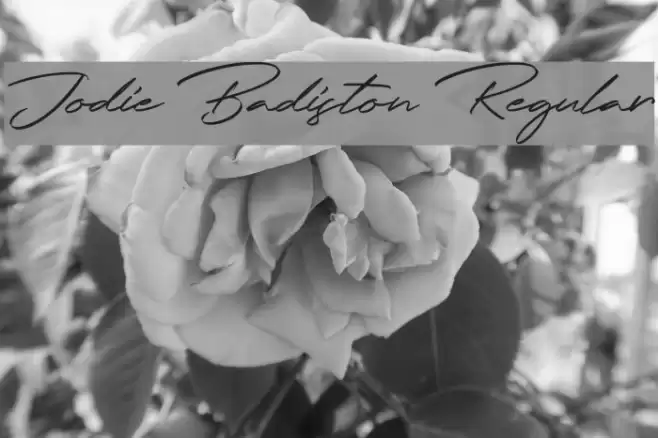 Jodie Badiston Regular Font examples