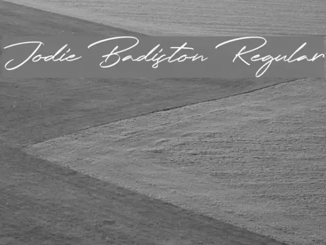 Jodie Badiston Regular Font examples
