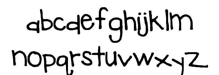 Jodis hand Font LOWERCASE