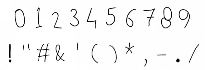 Joe Letter Font OTHER CHARS