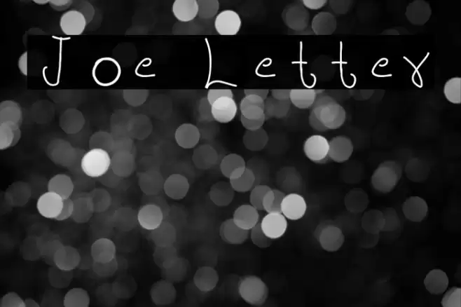 Joe Letter Font examples