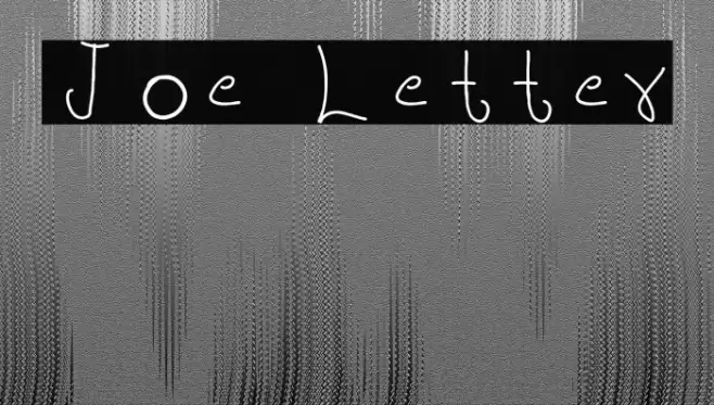 Joe Letter Font examples