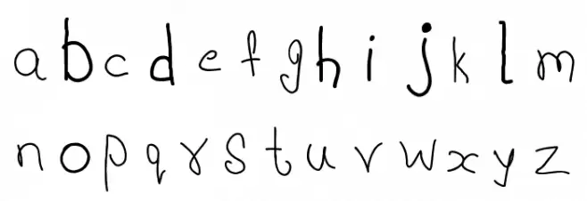 Joe Letter Font Litere mici