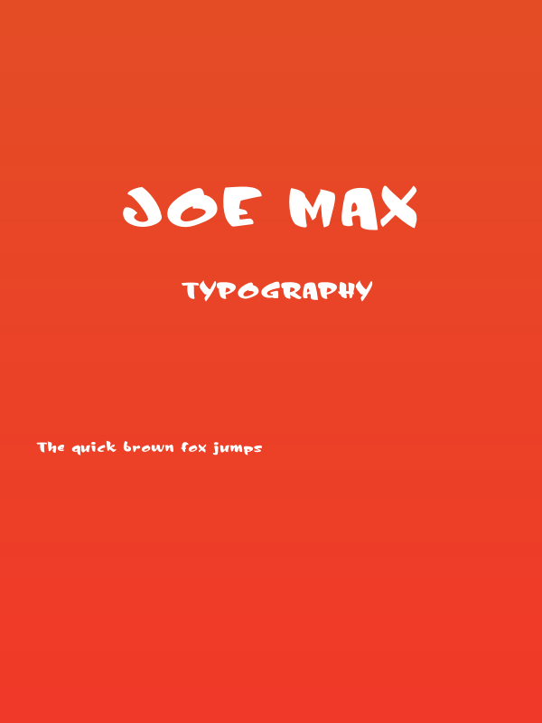 Joe Max Poster