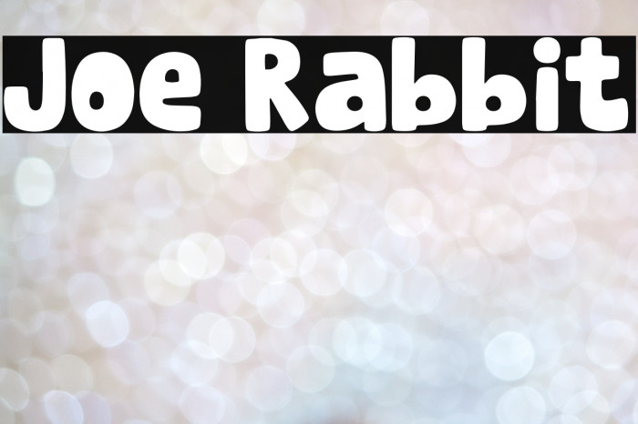 Joe Rabbit Font examples