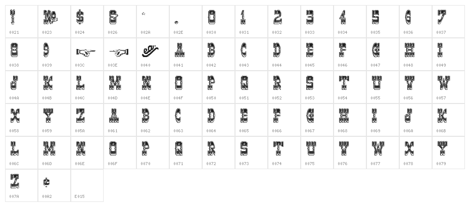 JoeClement Character Map