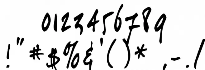 JoeHand1 Font OTHER CHARS