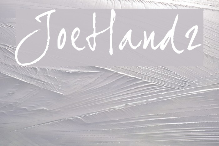 JoeHand2 Font examples
