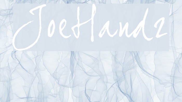 JoeHand2 Font examples