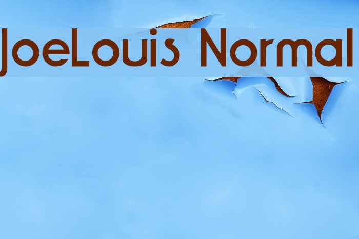 JoeLouis Normal Font examples