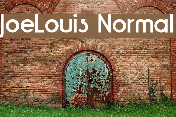 JoeLouis Normal Font examples