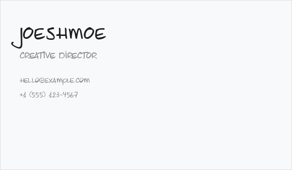 JoeShmoe Business Card