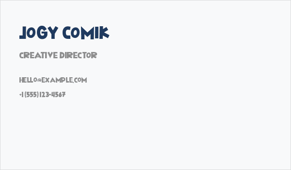 Jogy Comik Business Card
