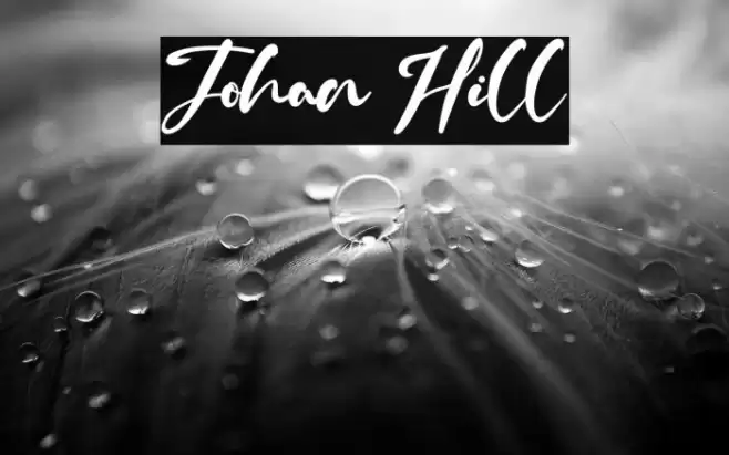 Johan Hill Font examples