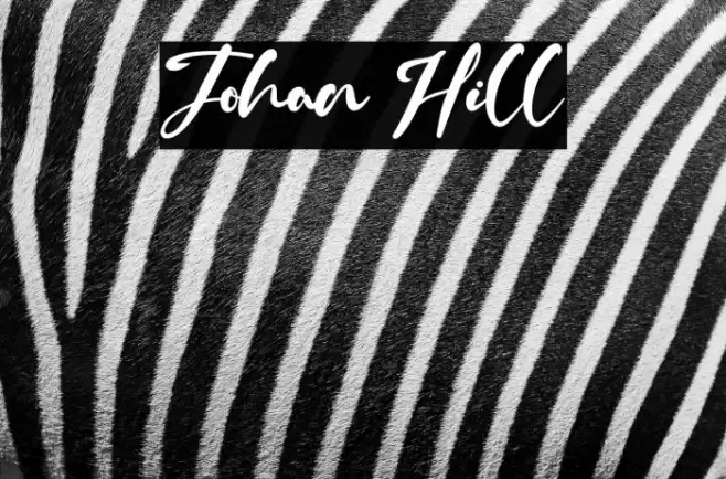 Johan Hill Font examples