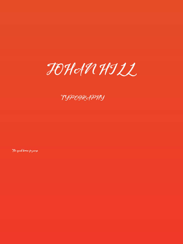 Johan Hill Poster
