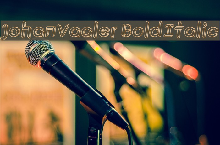 JohanVaaler BoldItalic Polices examples