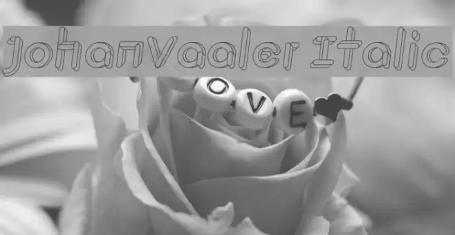 JohanVaaler Italic Font examples