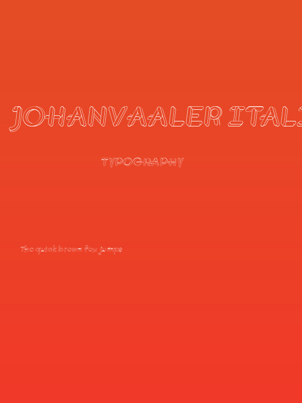 JohanVaaler Italic Poster