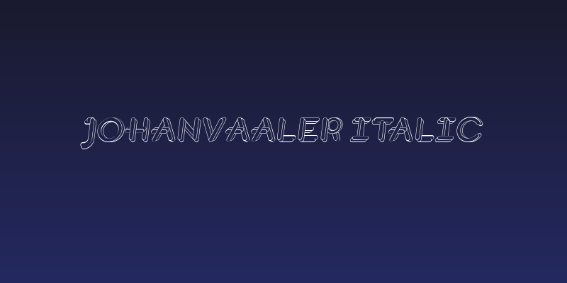 JohanVaaler Italic Social Header