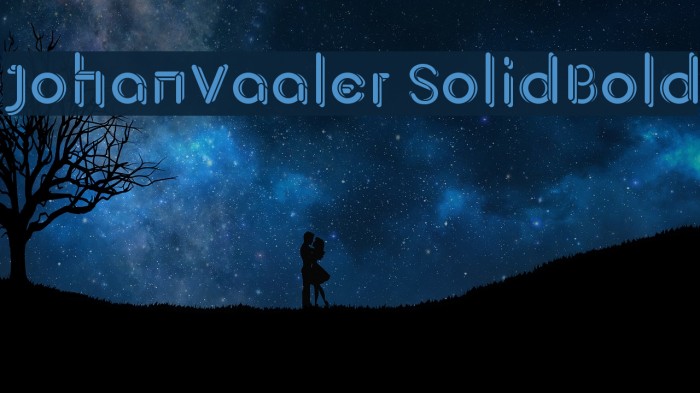 JohanVaaler SolidBold Font examples