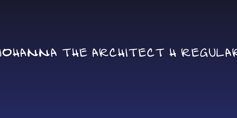 Johanna The Architect H Regular Social Header