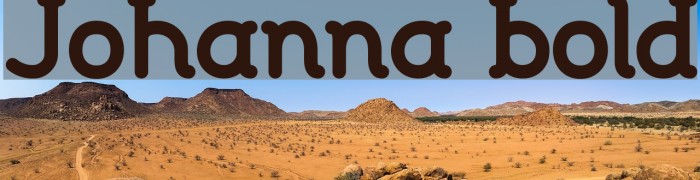 Johanna bold Font examples