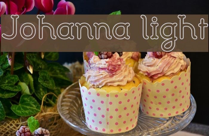 Johanna light Font examples