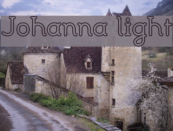 Johanna light Font examples