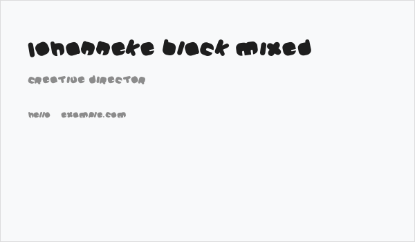 Johanneke Black Mixed Business Card