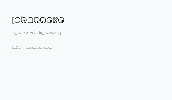 Johanneke Business Card