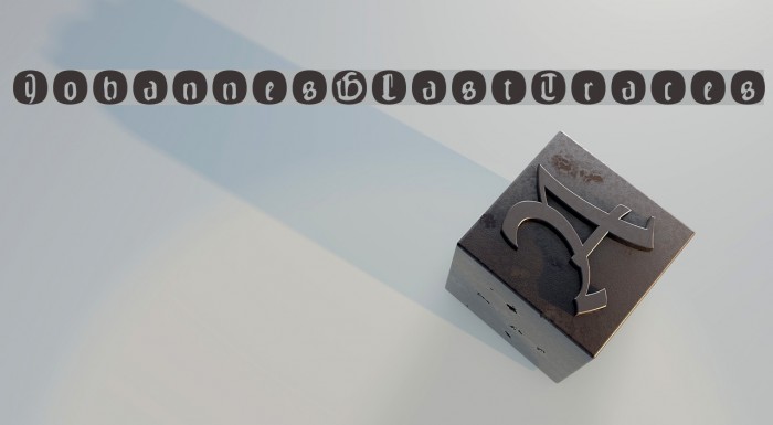 JohannesGLastTraces Font examples