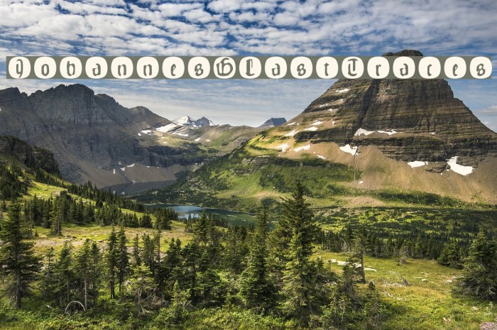 JohannesGLastTraces Font examples
