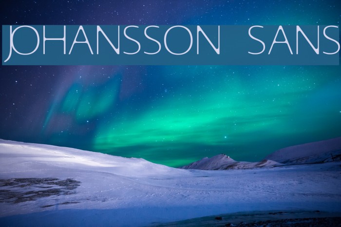 Johansson Sans Font examples