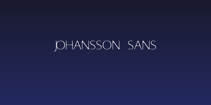 Johansson Sans Social Header