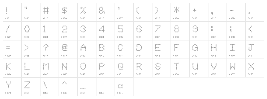 John 315 Character Map