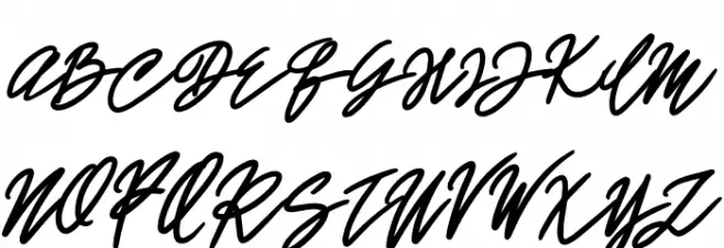 John Bold 字体 大写