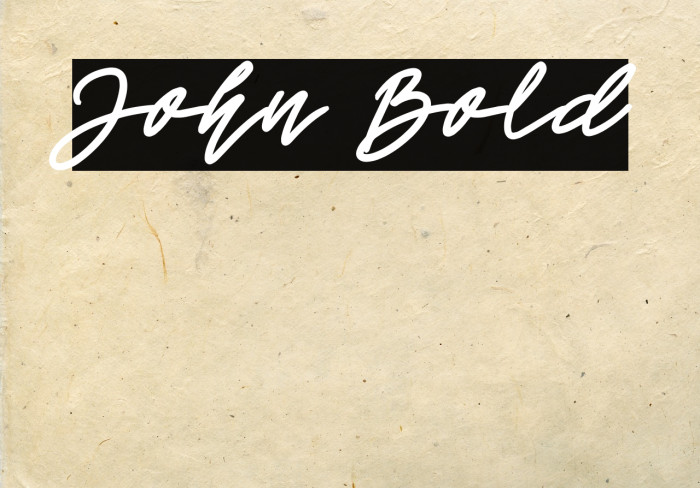 John Bold Font examples