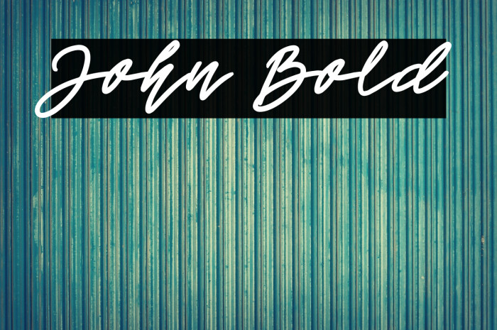 John Bold Font examples
