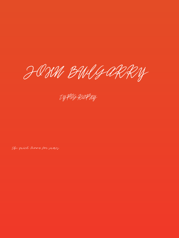 John Bulgarry Poster