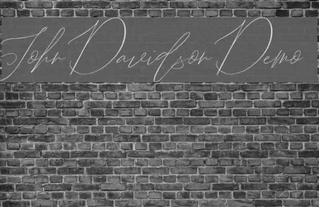 John Davidson Demo Schriftart examples